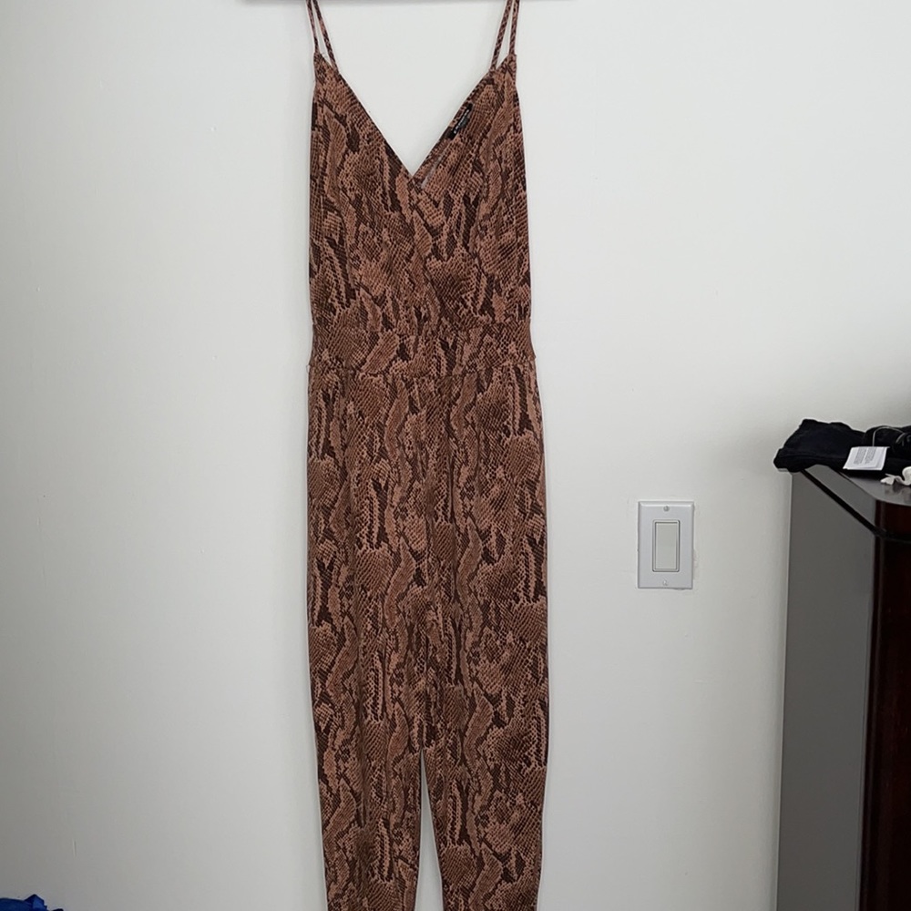 Express SNAKESKIN JUMPSUIT SIZE S/M